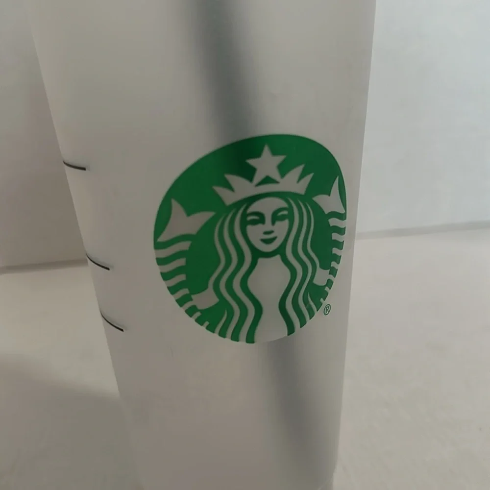 Starbucks Reusable Plastic Cup Clear Frosted nwt